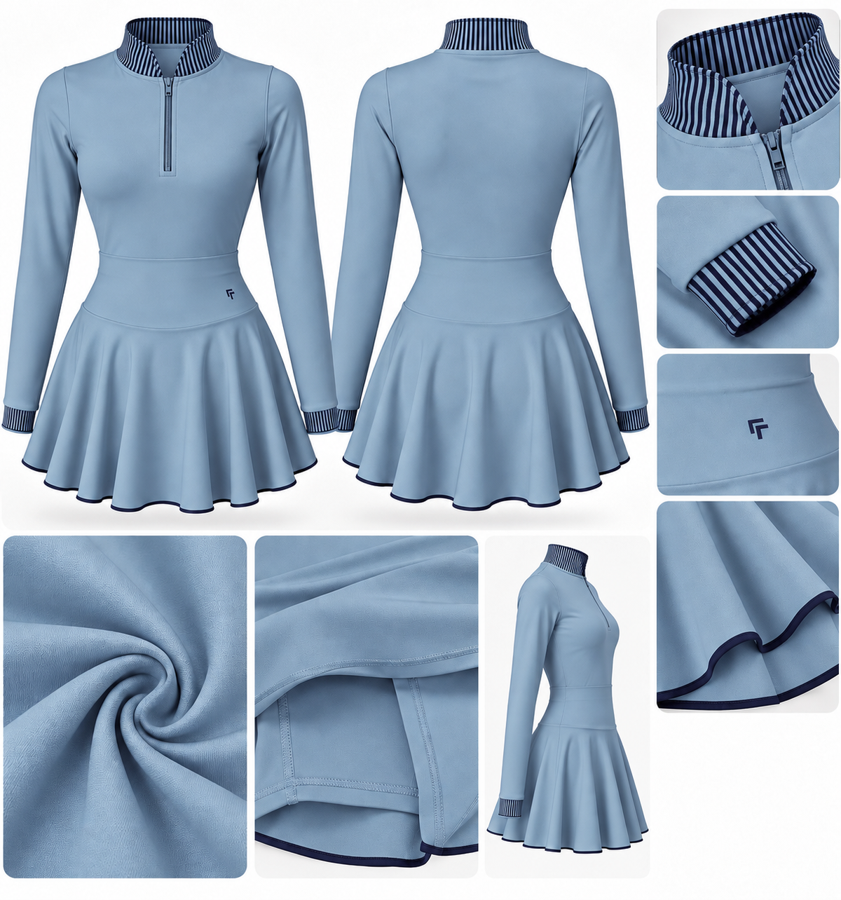 ICE BLOOM - -BodySuit & Athletic Skort